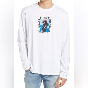 Allsaints longe sleeve desert Rose hope springs inferno graphic tee.